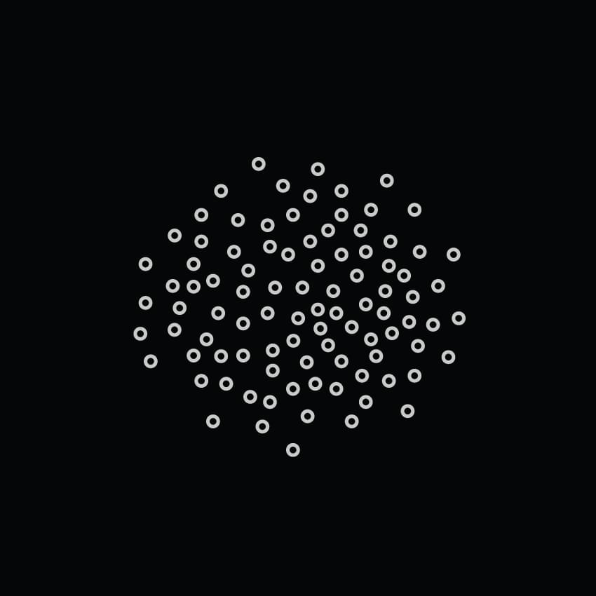Schematic of a chaotic answer distribution, with answers randomly placed on the map, without any pattern.